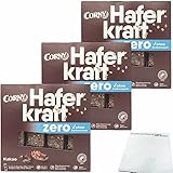 Corny Haferkraft Zero Kakao Hafer-Kakao-Riegel 3er Pack (12x35g Riegel) +...