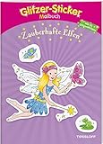 Glitzer-Sticker Malbuch Zauberhafte Elfen: Mit 45 Glitzerstickern!...