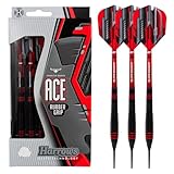Harrows Ace Rubber Black Dartpfeile | Softdarts-Set mit Tragetasche |16g...