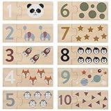 Kindsgut Lernspiel Zahlen aus Holz, spielerisch bis 10 Zählen mit dem...