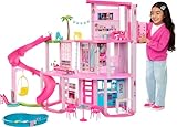 Barbie Traumvilla, 3-stöckiges Barbie-Haus mit 10 Spielbereichen inklusive...