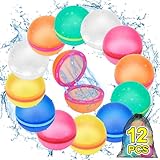 12 Stück Wasserbomben Wiederverwendbar, Selbstschließende Wasserbomben...