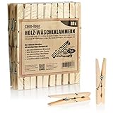 com-four® 60x Wäscheklammern aus Holz - Nachhaltige Holzklammern aus...