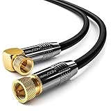 deleyCON 1m SAT Antennenkabel Satellitenkabel Koaxialkabel - HDTV Full HD...