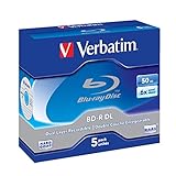 Verbatim BD-R Dual Layer Blu-ray Rohlinge 50 GB, Blu-ray-Disc mit 6-facher...