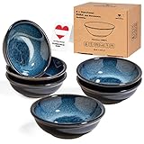 6 x Saucenschälchen 'Enra' handgefertigt aus Edelkeramik (Marineblau)...
