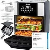Balter Heißluftfritteuse Airfryer, 12 Liter XXL, Mini Backofen,...