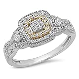Dazzlingrock Collection Verlobungsring mit 0,45 Karat (Karat), 14 Karat...