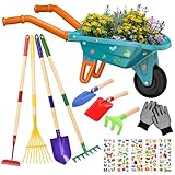 Aragallant Schubkarre für Kinder, 14-teiliges Kinder Schubkarre Garten Set...