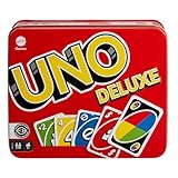 Mattel Games K0888 - UNO Deluxe, in exklusiver Verpackung mit Punkteblock,...