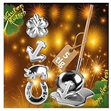 Robin Goods® 5-teiliges Zinngießen-Set - Silvestergießen Partyspiel zum...