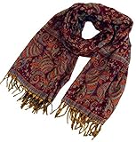 GURU SHOP Weicher Pashmina Schal/Stola mit Paisley Muster, Herren/Damen,...