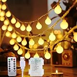 Lichterkette 3-in-1 Stromversorgung, 12M 100 Leds lichterkette außen...
