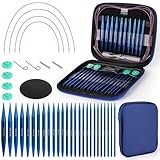 Coopay Auswechselbare Rundstricknadeln Set, 3,0-10,0 mm Rundstricknadeln,...