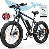 Vipdrive E-Bike Mountainbike, E Fatbike 26 Zoll mit 250W Fahrrad Motor,...