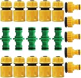 Gartenschlauchverbinder Set, 20 Stück, Schnellverbindungsstücke mit...