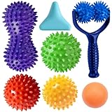 Massageball Set 7er Igelbälle, faszienball igelball Massagebälle,Spikey...