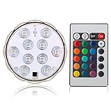 Multicolor Fernbedienung RGB LED-Unterwasserbeleuchtung,Wasserdichte...