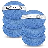 vsshe 12 Stück Mikrofaser Wachs Applikatorpads, Auto Handpolierschwamm,...