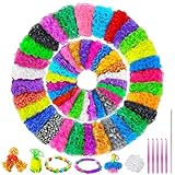 ROSHUKG 50 Farben Loom Bänder Set, 5300 Gummibänder Nachfüllset mit...
