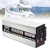 ZHPPED Wechselrichter 12V/24V/48VAuf 230V Reiner Sinus 5000W 6000W 8000W...