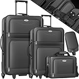 KESSER® 4tlg Trolley Kofferset | Reisekoffer Set mit Rollen | Komplettes...