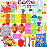 Frasheng Knete Dough Set für Kinder,47 Stück Knetwerkzeug Teig Plastilin...