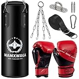 Mamxwaga Hängend Boxsack Set für Kinder und Jugendliche 2FT PU Boxsack...