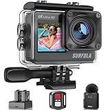 Surfola Action Cam 4K60FPS Unterwasserkamera, WiFi, 40M wasserdichte...