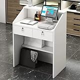 Empfangstheke mit 2 Schubladen und Ablageflächen Empfangstresen,Bürotheke...