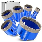 6tlg M14 Diamant Fliesenbohrer Set 20/35/40/45/50/68mm Diamantbohrer Kit...
