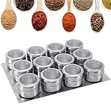 GoMaihe 24 Stk Gewürzgläser Rund mit Bambusdeckeln, Gewürzdosen 120 ml,...