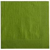 DUNI Serviette Nr. 186371, Tissue, Leaf Green, 4-lagig, 1/4-Falz, 40 x 40...