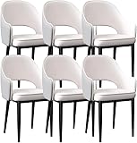 6er Set Moderne Ergonomische Armlehnen Esszimmerstühle mit Sitz aus...