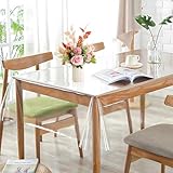 Wapasezyar Tischdecke Transparent, Durchsichtige Tischdecke, PVC Tischfolie...