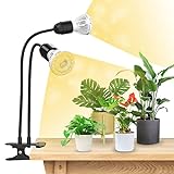 SANSI Pflanzenlampe 20W Vollspektrum Wachstumslampe, starker Griffclip...