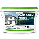 derendo Fassadenfarbe weiß silikonharzverstärkt mit EXTRA Wetterschutz,...