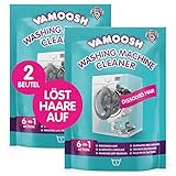 Vamoosh 6-in-1 Waschmaschinenreiniger & Entkalker, löst Haare auf,...