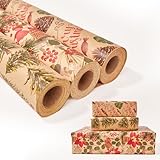 HBell Weihnachts-Geschenkpapierrolle, 3 Rollen, 43 cm x 10 m,...