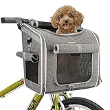 BABEYER Hundefahrradkorb, erweiterbarer, weicher Fahrradtransportrucksack...