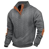 Puramala Herren Pullover Mit Schalkragen - Lässiges Sweatshirt In...