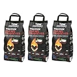 TOM Cococha KS1965 TOM COCO Grill-Kokoskohle Briketts, Eiform, 3 x 3 kg (9...