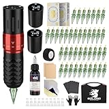 Solong Tattoo Maschine Set 2 Batterien 7 Strokes, Rotary Wireless Tattoo...