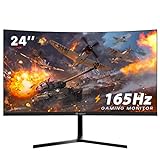 CRUA 24Zoll Curved Gaming-Monitor 144 Hz, 165 Hz 180HZ FHD 1080P...