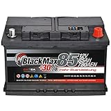 Autobatterie 12V 85Ah BlackMax + 30% Edition Starterbatterie ersetzt 74Ah...