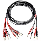 CNCESS Bi-Wire Bananenstecker-Splitter-Lautsprecherkabel, 2 auf 4...
