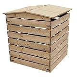 NATIV Garten Komposter aus Holz - Holzkomposter für schnelles Kompostieren...