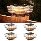 JACKYLED Solar Pfostenkappe, 2 Lichtfarben Warm-/Kaltweiß, wasserdichte...