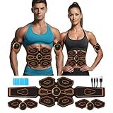 AILEDA EMS Elektrische Muskelstimulation,EMS Bauchmuskeltrainer, 8 Modi &...