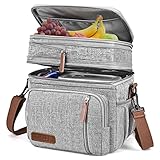 MIYCOO Kühltasche Lunchtasche für Männer und Frauen - Doppeldecker...